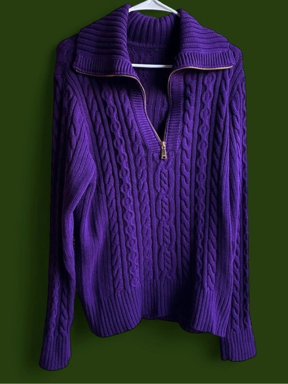 Lauren Ralph Lauren 100% Heavyweight Cotton Cable Knit Sweater